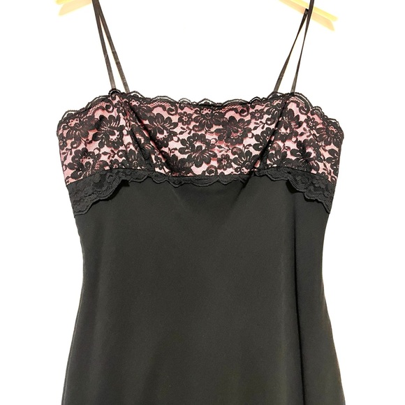 Vintage Express Silk Slip Dress Womens SZ 12 Lace Ruffle Whimsygoth Fairy Grunge - Picture 5 of 15